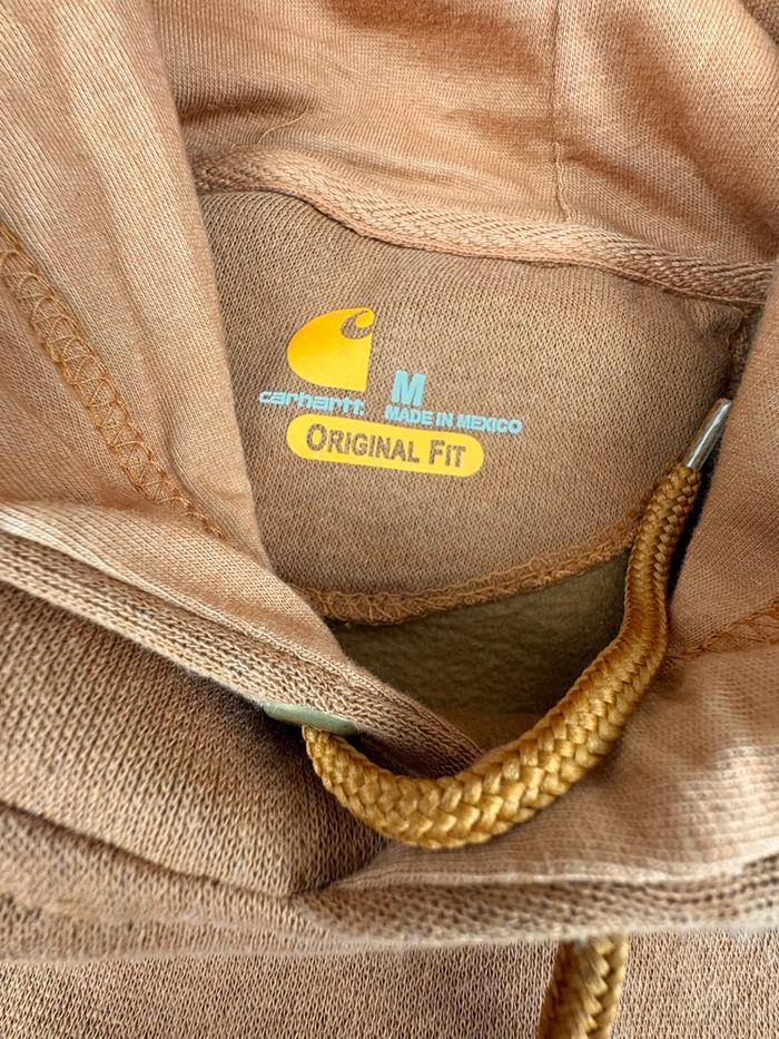 Carharrt Sweat à capuche - hoodie vintage workwear reworked | Taille M | Camel - photo numéro 5