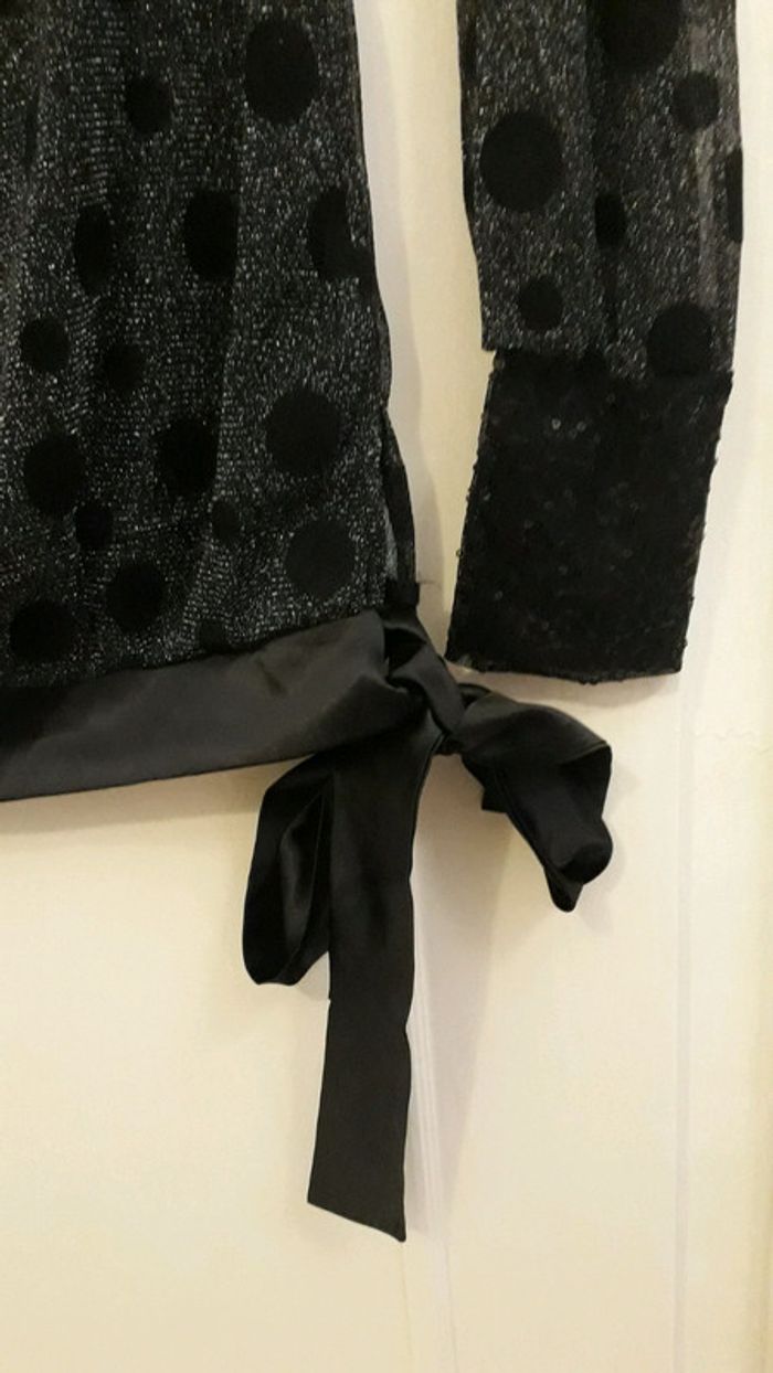 Tunique pailleté noir et argenté pour les fêtes taille M - photo numéro 3