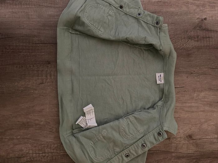 Veste en jean vert d’eau 9 mois - photo numéro 4