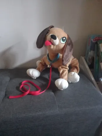 Chien peluche à promener