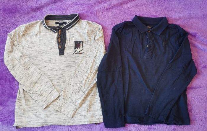 Lot 2 polos manches longue 8ans