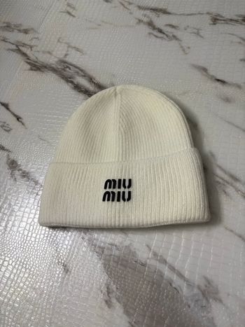 Bonnet Miu Miu crème