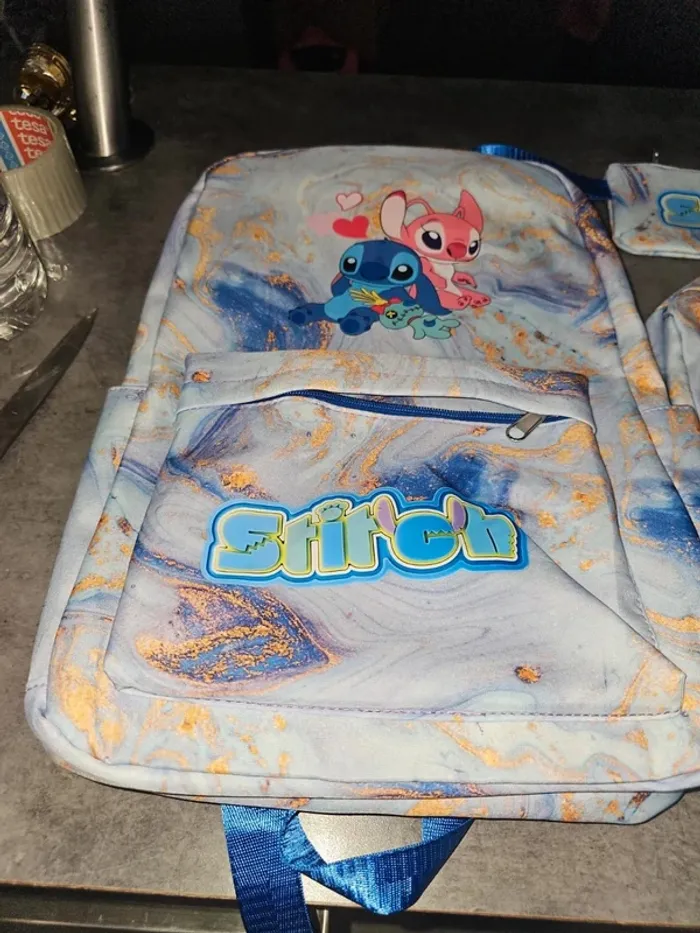 [NEUF] Sac à dos Stitch, sacoche et trousse jleus - photo numéro 2