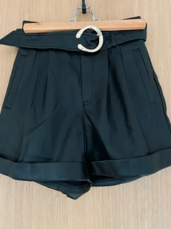 Short noir suncoo effet simili cuir taille 0