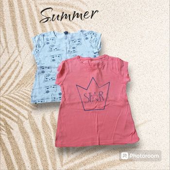 Lot 2 tee-shirt été 🌞 chat
