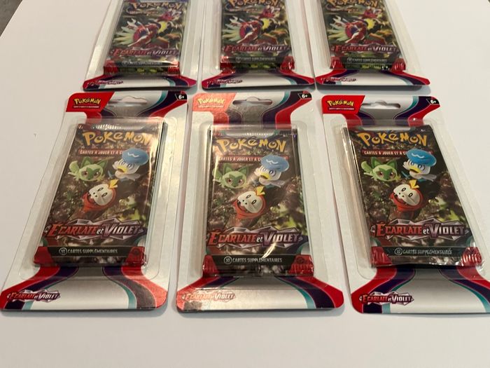 Lot 6 boosters Pokémon écarlate et violet - photo numéro 2