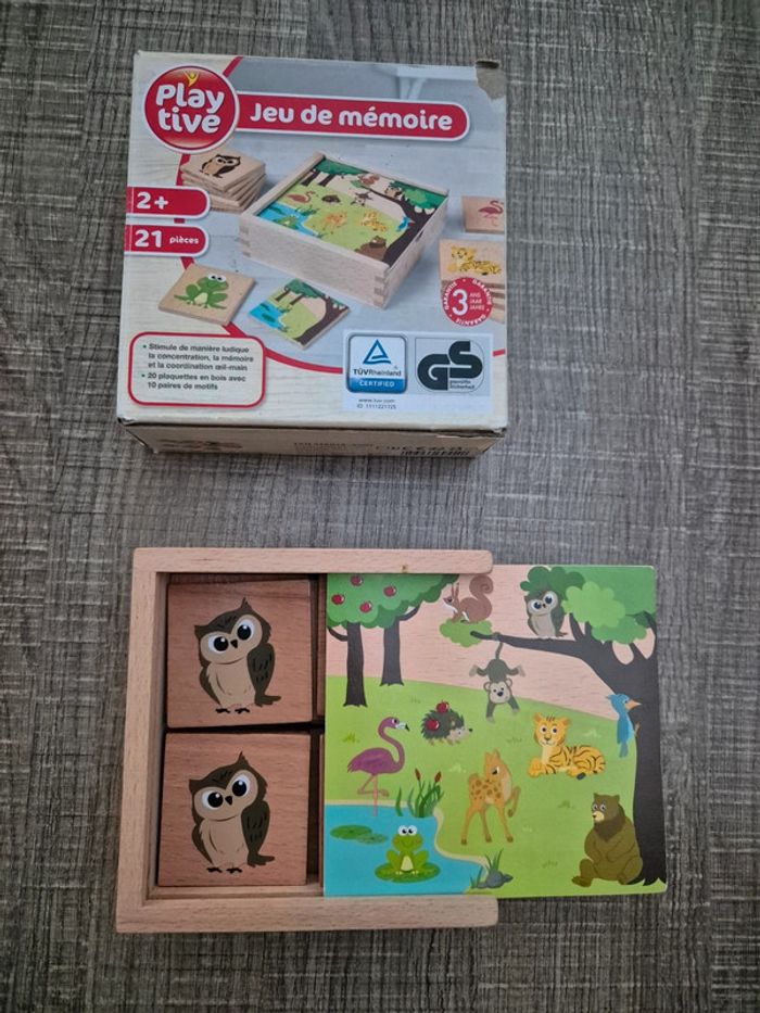 Jeu de mémoire en bois premier âge Playtive