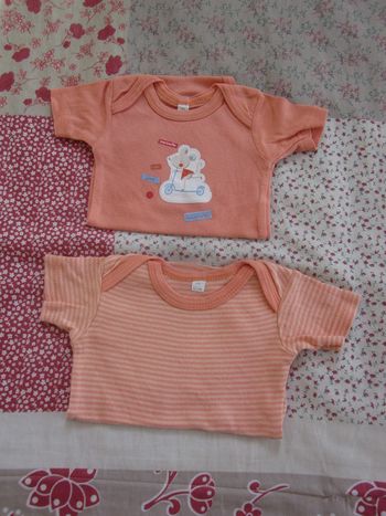 Body manches courtes orange 6 mois