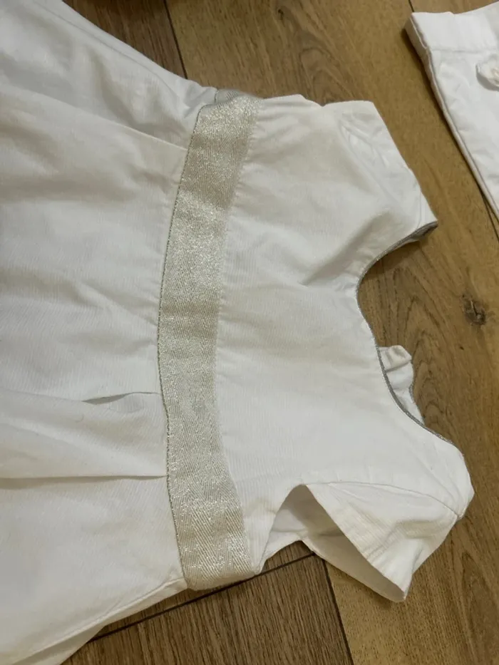 Robe de fête Obaibi blanc & argenté - photo numéro 2