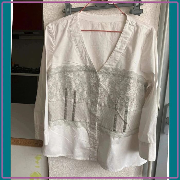 Chemise blanche avec dentelle