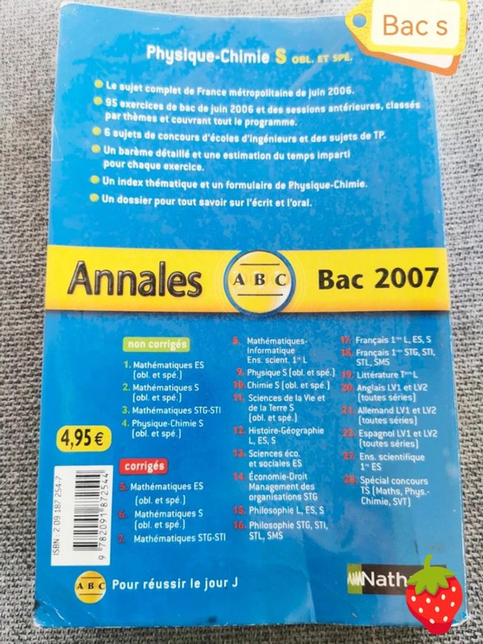 Livre révision annales bac physique chimie - photo numéro 2