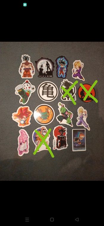 13 autocollants dragon ball Z
