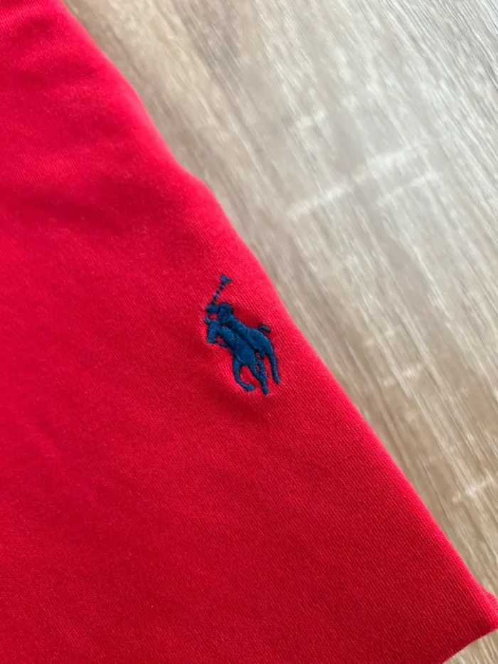 Polo homme Ralph Lauren à col rouge logo brodé bleu taille L taille XL - photo numéro 4