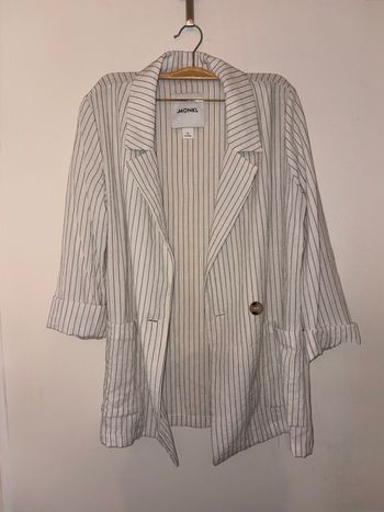 Blazer long Monki taille XS blanc en très bon état