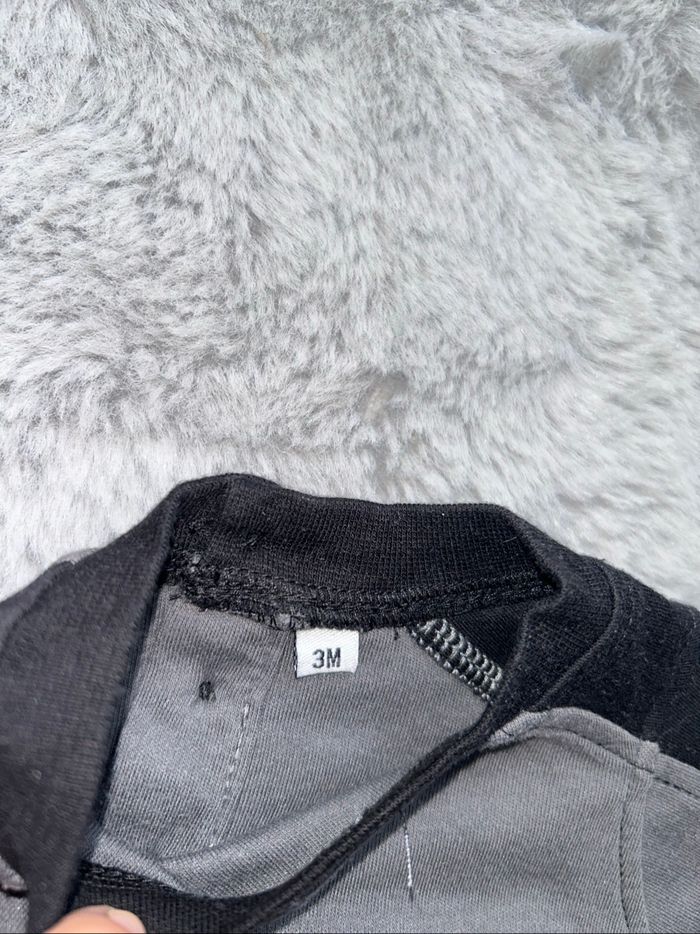 Haut à manches longues gris robot - 3 mois - photo numéro 3