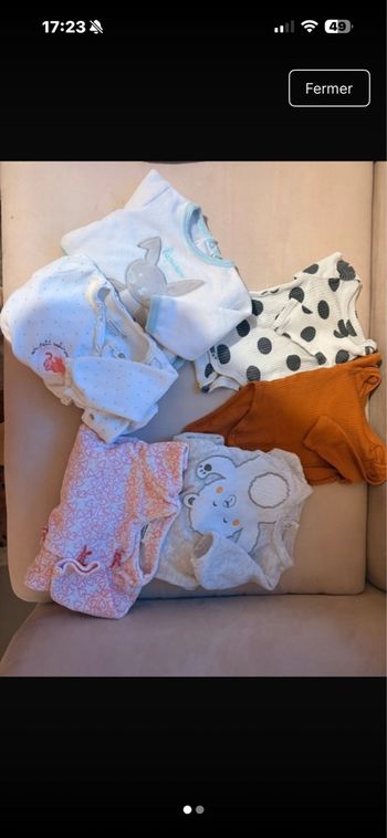 Pyjamas et bodies  1 mois 