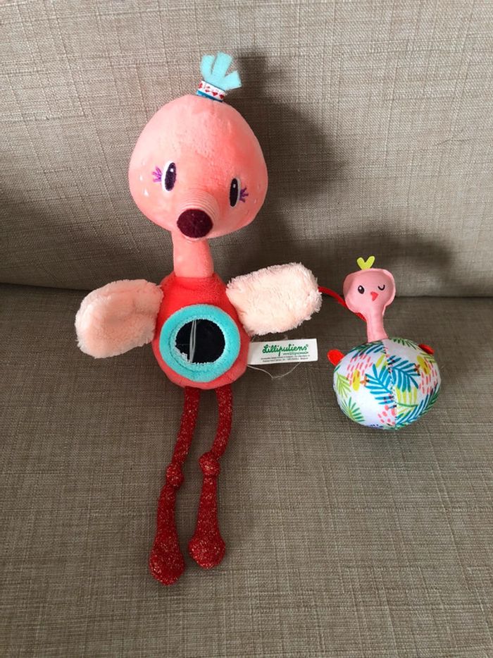 Hochet lilliputiens flamand rose Anaïs