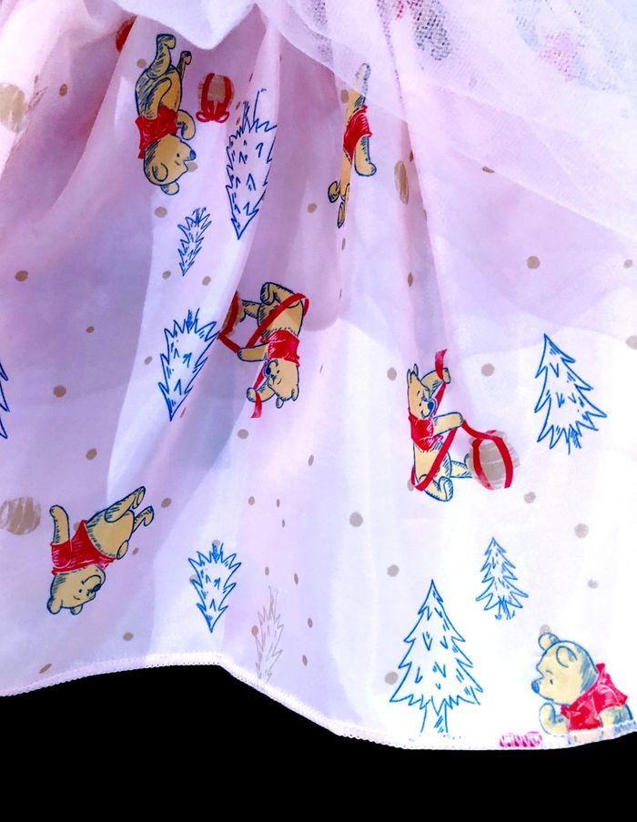 DISNEY - NEW - ENSEMBLE 2P FILLE WINNIE L'OURSON, TULLE RÉSILLE & OR PAILLETÉ 5/6A - photo numéro 9