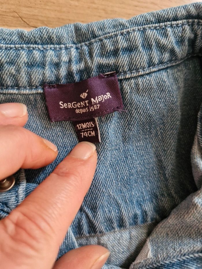 Ensemble short et chemise jean 1 an - photo numéro 2