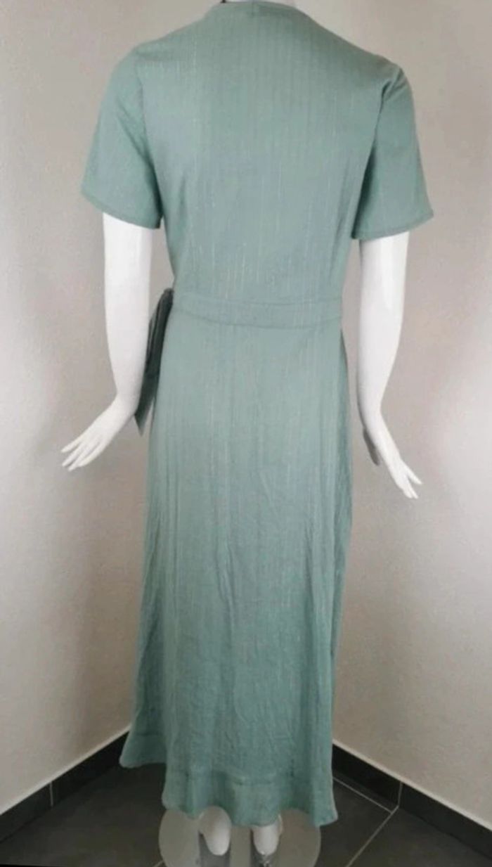 Robe marque Molly Bracken taille L couleur vert sauge 100% coton  neuf étiqueté - photo numéro 2