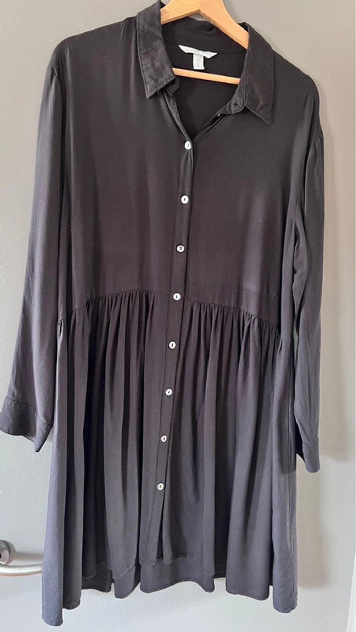 Tunique chemise femme noire H&M taille 40 - photo numéro 3