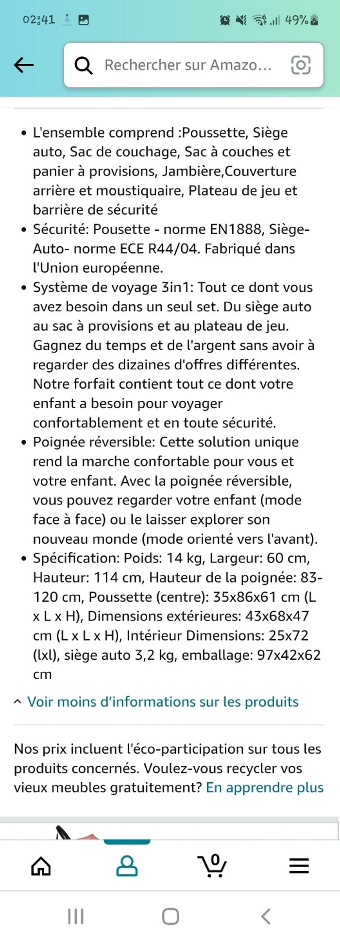 Poussette trio - photo numéro 2