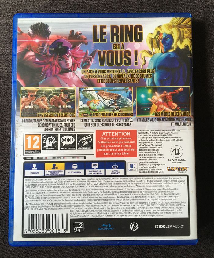 Street Fighter V: Champion Edition, sur PS4, version Française avec codes valide - photo numéro 2