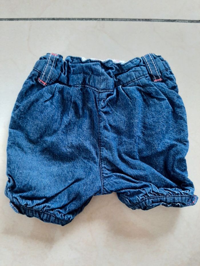 Short en jean fille 6 mois - photo numéro 2