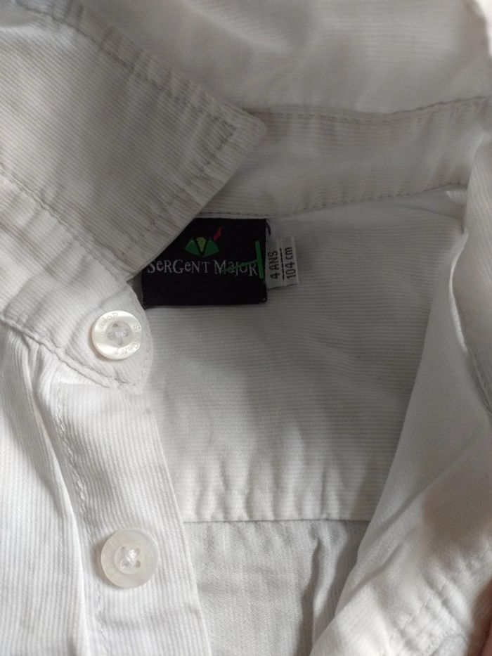 Chemise manches longues Blanche 4 ans - photo numéro 2