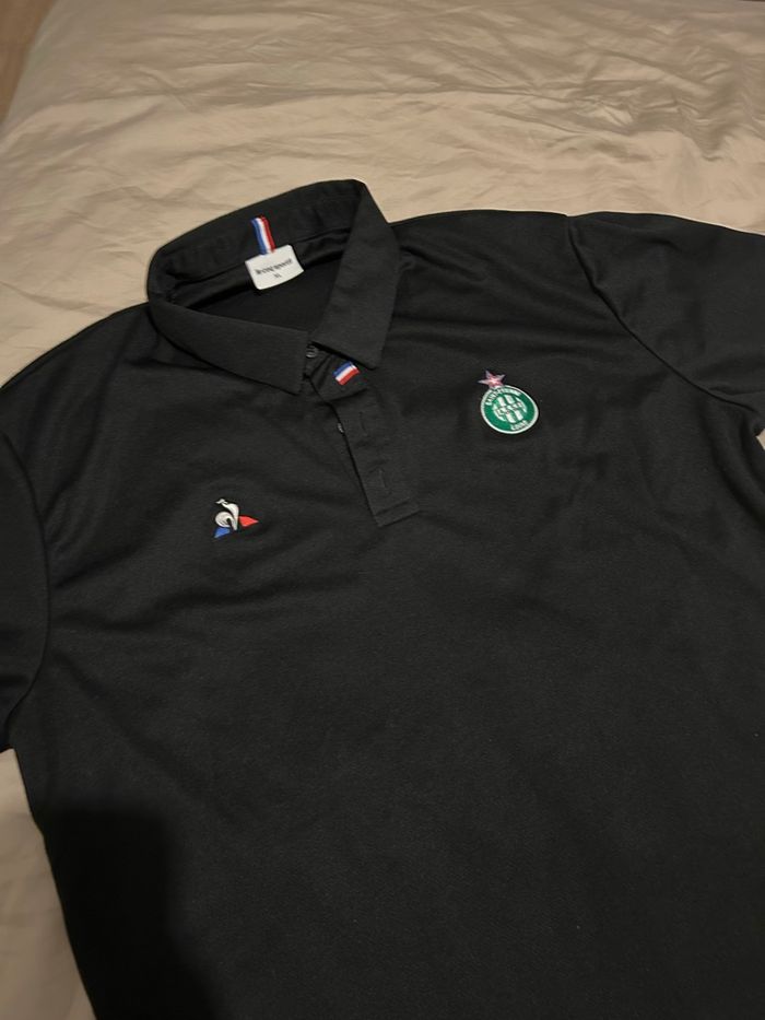 Tee shirt polo Le coq sportif foot Asse noir - photo numéro 3