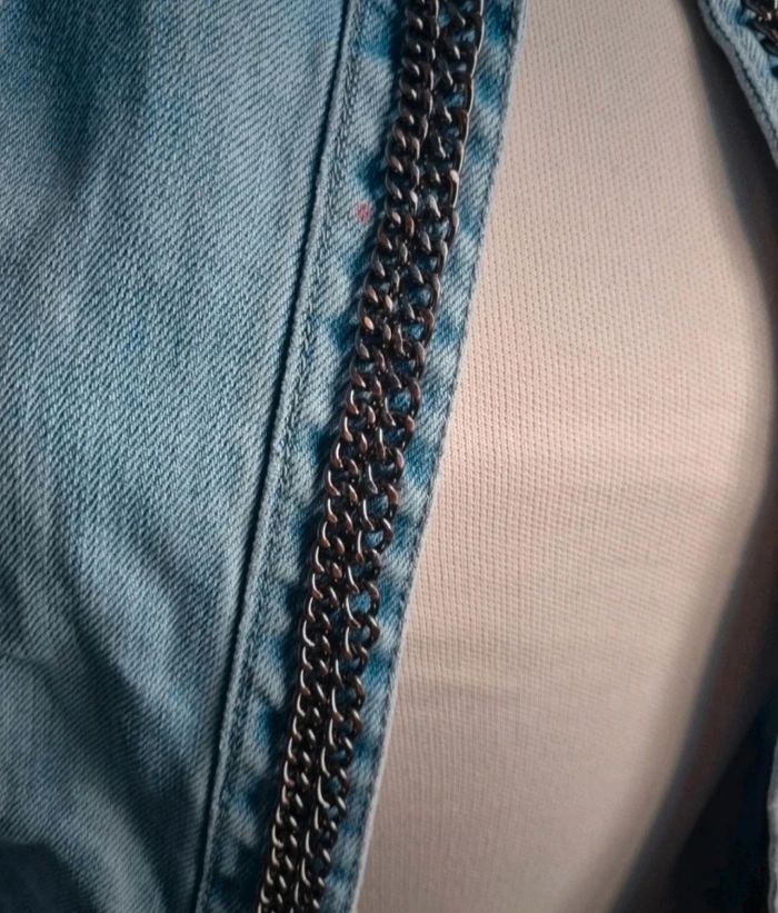 Veste en jeans avec chaîne taille S - photo numéro 7