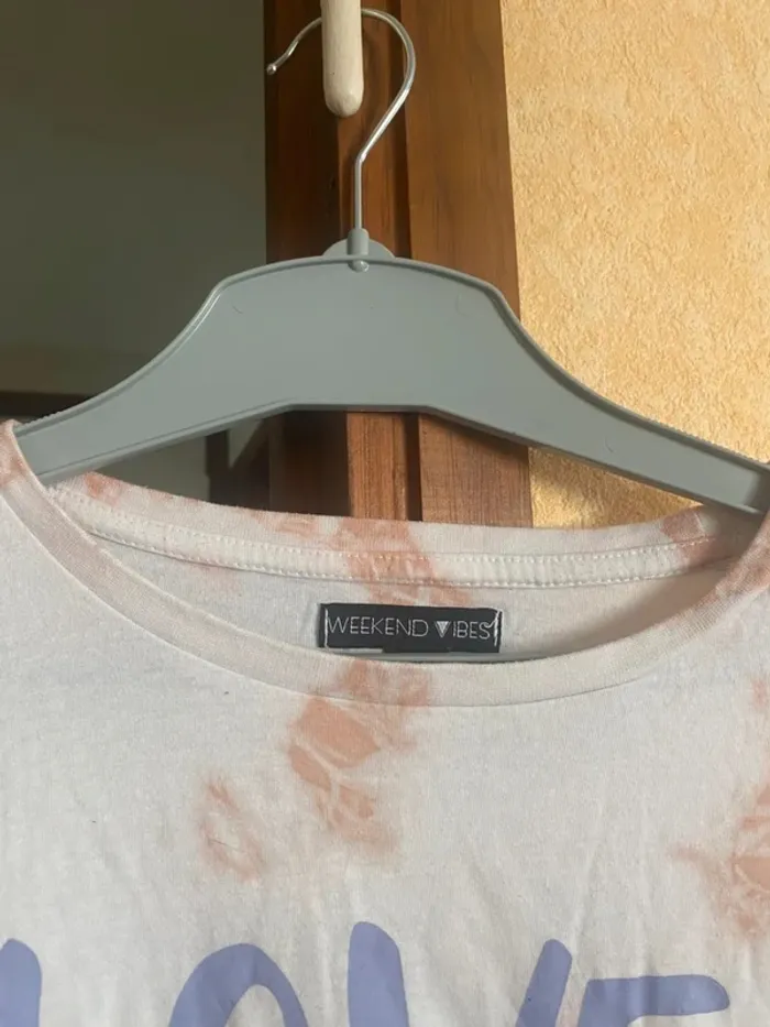 T-shirt “LOVE forever” Week-End Vibes – Douceur & style pour la rentrée 💕 (Taille 40) - photo numéro 5