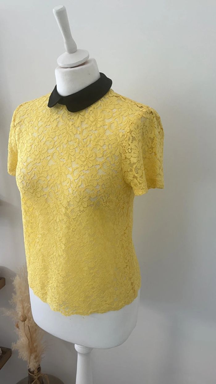 Blouse dentelle col Claudine Zara XS - photo numéro 2