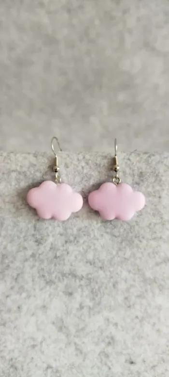 🍄 Boucles d’oreilles ▪ nuage lila