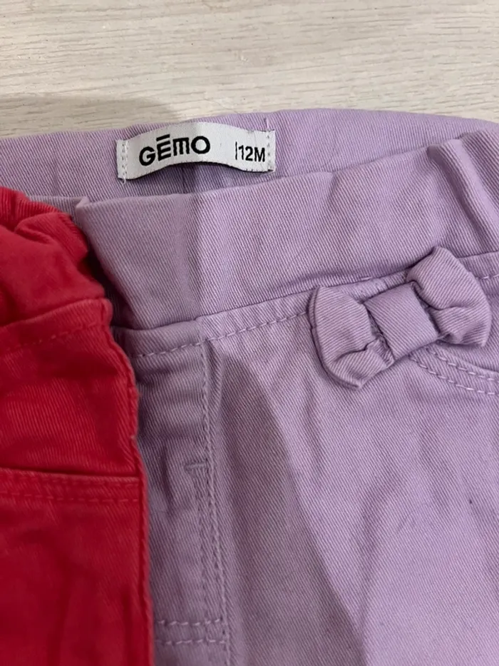 Lot de 2 pantalons 12 mois - photo numéro 3