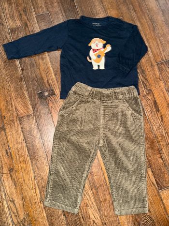 T-shirt et pantalon velour Bout’chou  9 mois