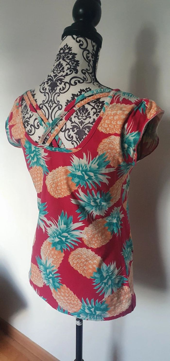 Maillot rose fuhia imprimé - photo numéro 2