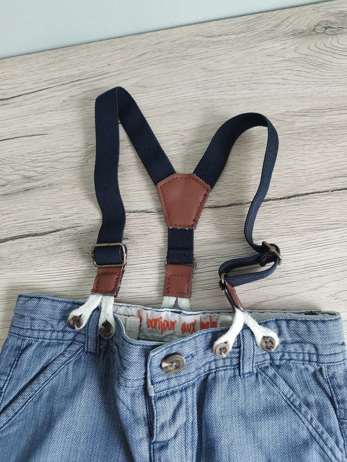 Pantalon avec bretelles garçon 24 mois - photo numéro 4