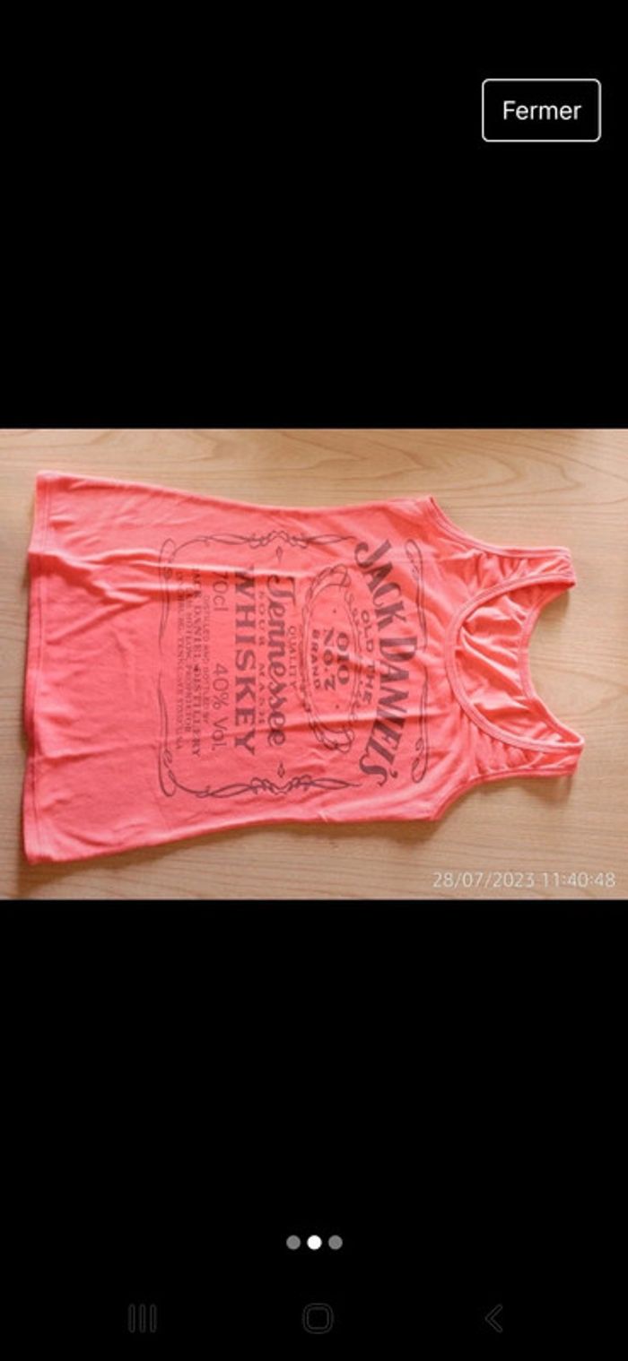 Débardeur Jack Daniel's rose fluo - photo numéro 2