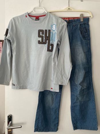 ZARA jean’s  9/10 ans + t-shirt manches longues 10/11 ans