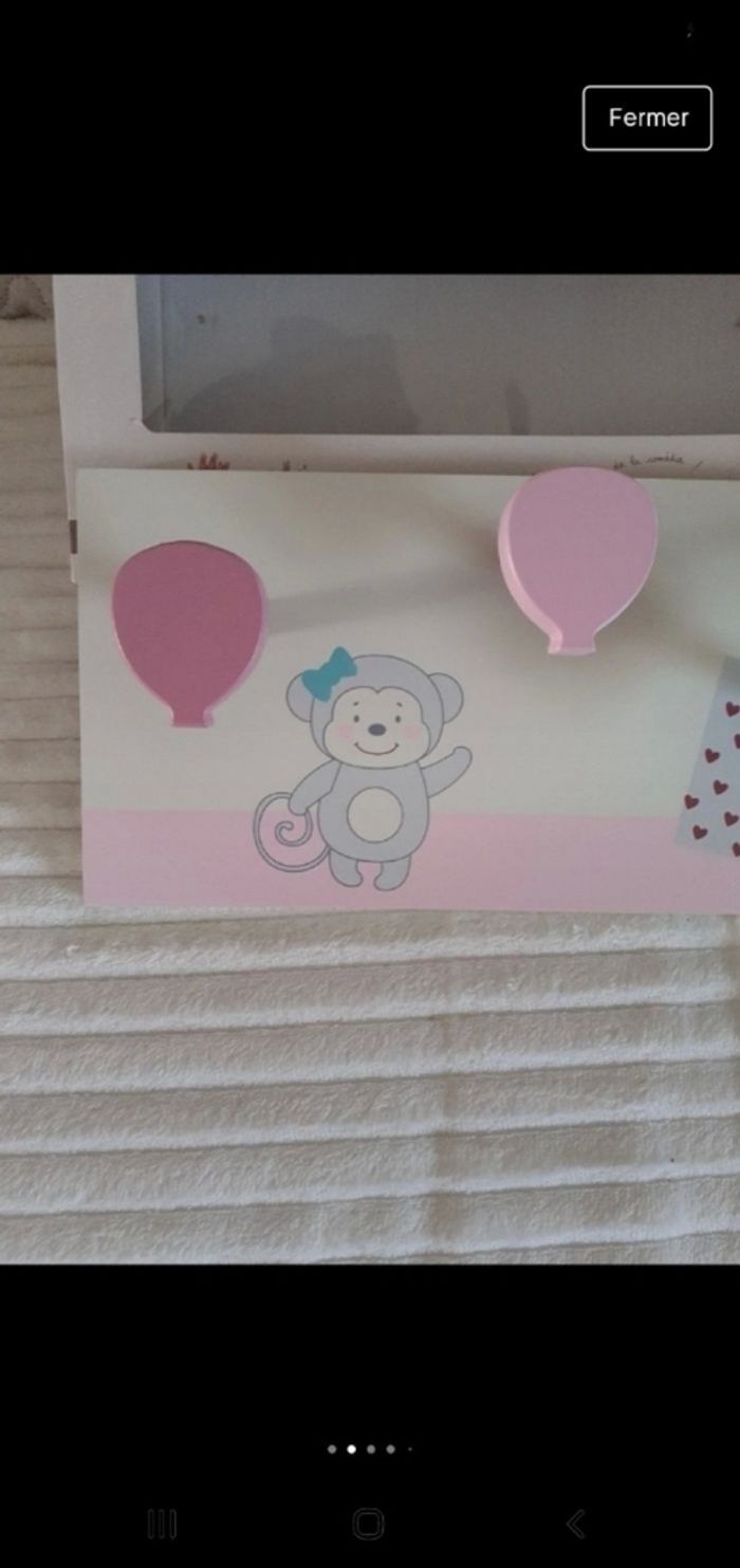 Jolo porte manteau 3 patères chambre bébé fille bebe9 - photo numéro 3