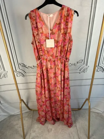 Robe longue à fleurs LiuJo rose 38 neuve