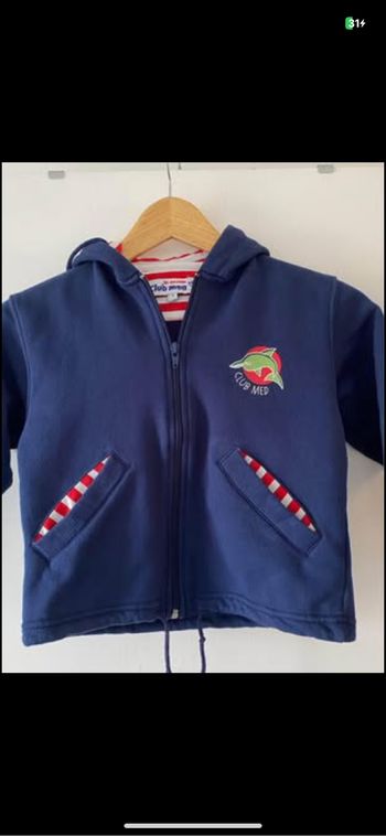 Club Med veste à capuche  5 ans