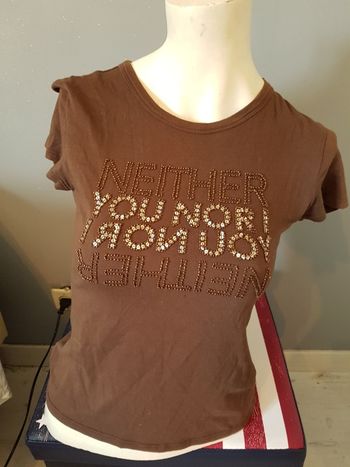 Tee shirt zara marron