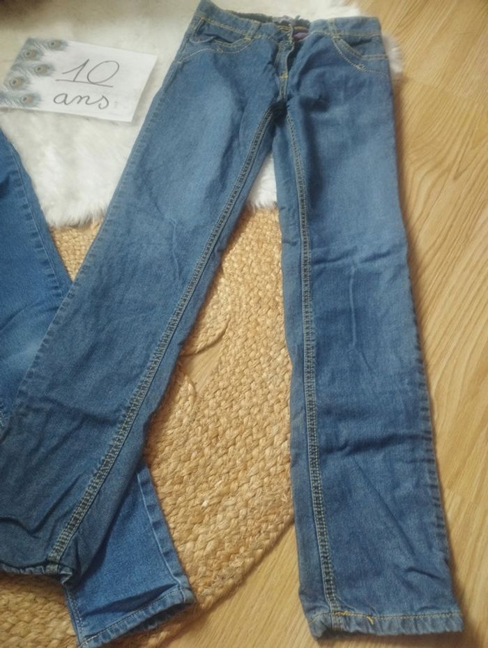 Lot 2 jeans hiver doublés 10ans - photo numéro 11