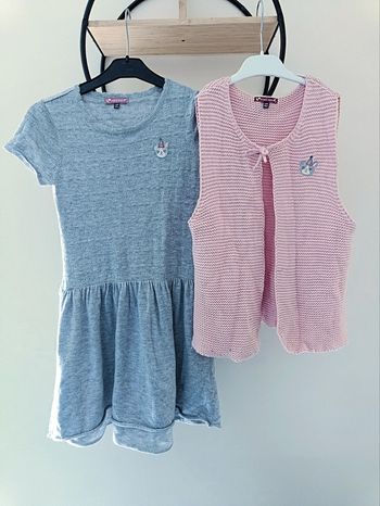 10-11 ans ensemble sergent major robe et gilet sans manche