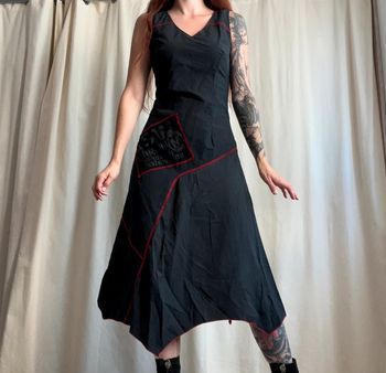 Robe longue asymétrique Avant Garde Goth vintage y2k - Taille M