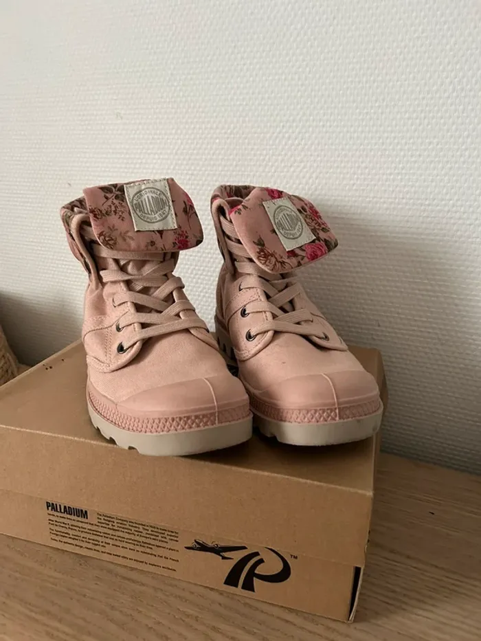 Basket palladium rose à fleur 🌸 💗 - photo numéro 4