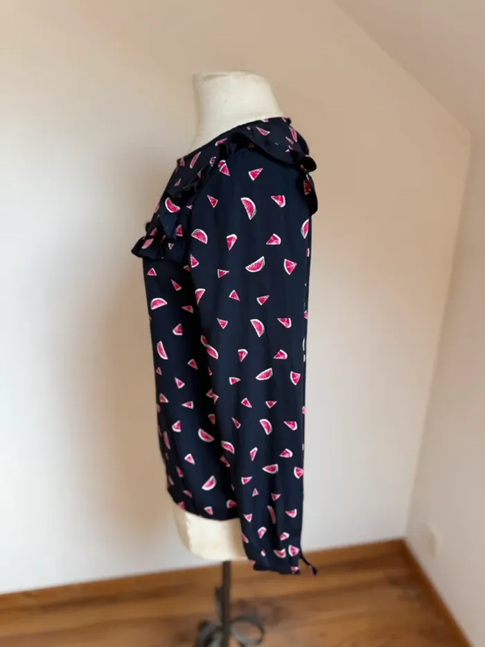 Superbe blouse fluide neuve Rue des Abesses 🌸 T 1 36 38 - photo numéro 5
