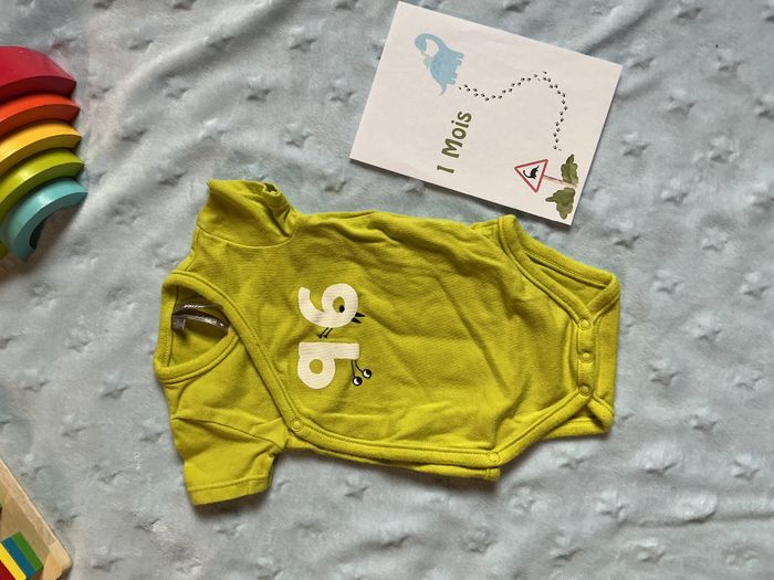 body manches courtes vert fluo ouverture devant 1 mois orchestra - photo numéro 2